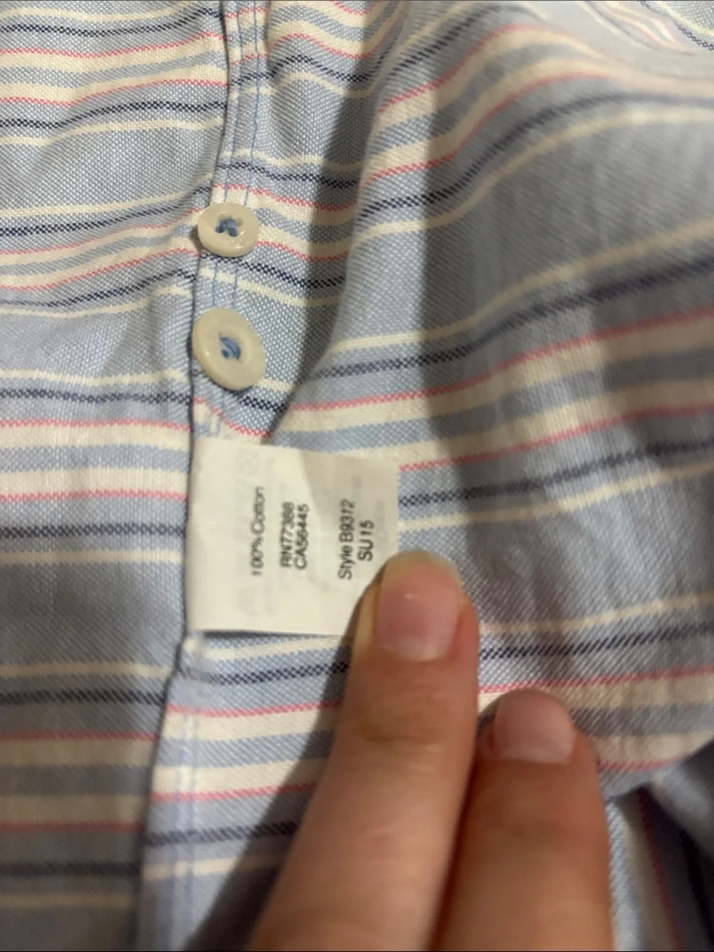 J. Crew Men's Light Blue and White Striped Button-Down Shirt
